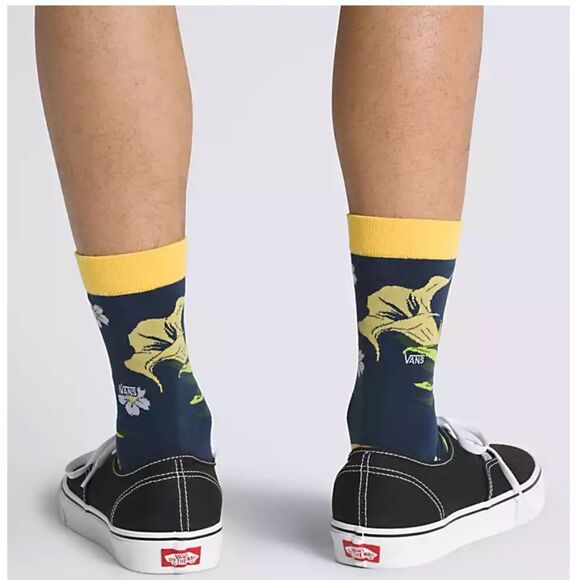 VANS UNISEX CLASSIC PRINT 3/4 CREW SOCK FEATURES A FLOWER PATTERN - Picture 2 of 3
